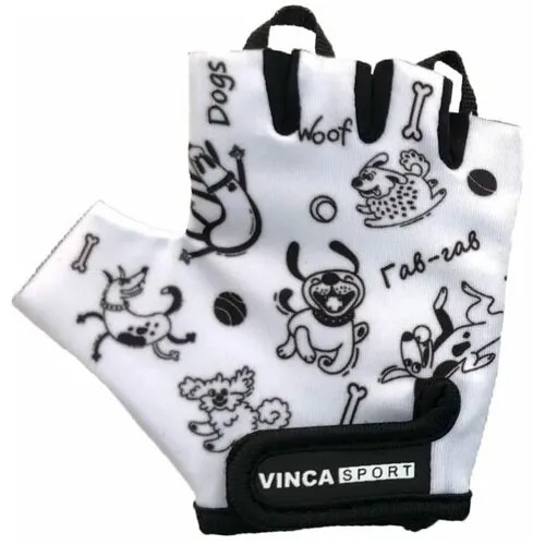 Перчатки Vinca Sport, белый, черный