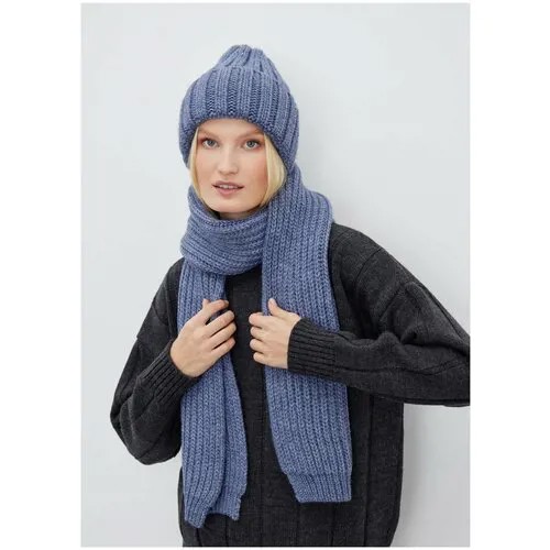 Комплект шапка и шарф (Размер: One size, Цвет: Индиго)
