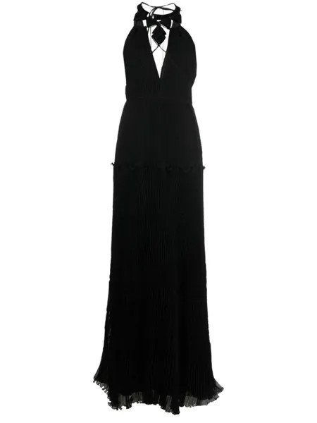 Alberta Ferretti плиссированное платье, черный
