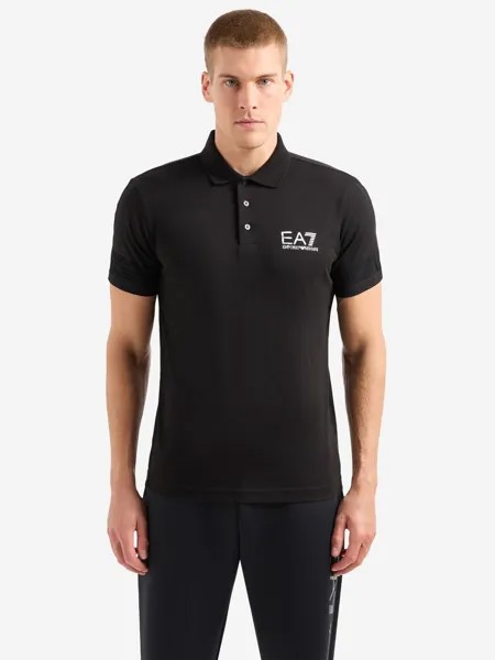 Поло мужское EA7 Polo Shirt, Черный