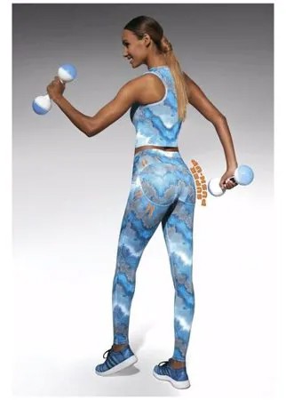 Bas Bleu Легинсы для фитнеса Energy с эффектом push-up, голубой, M
