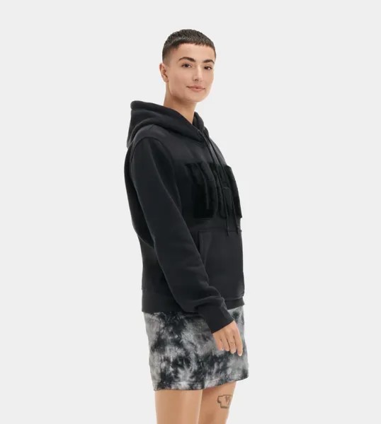 Толстовка Rey Fuzzy Logo Hoodie UGG, черный