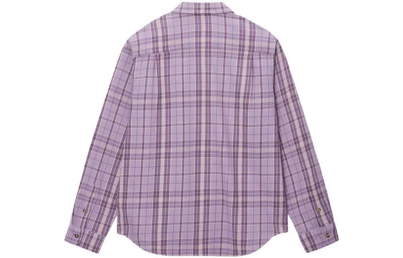 Рубашка из хлопка Stüssy Stones в клетку Stussy, цвет Light Lavender