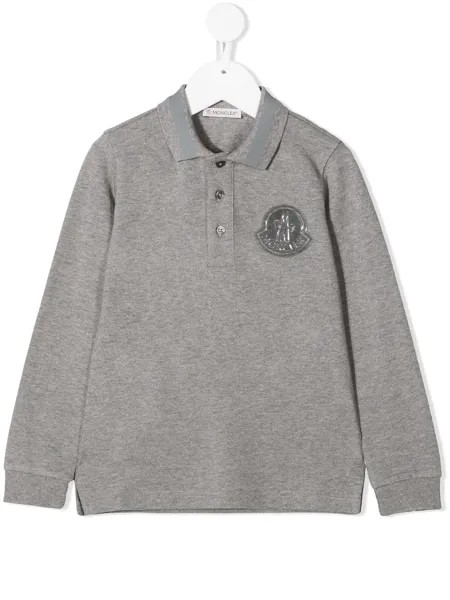 Moncler Enfant рубашка поло с нашивкой-логотипом