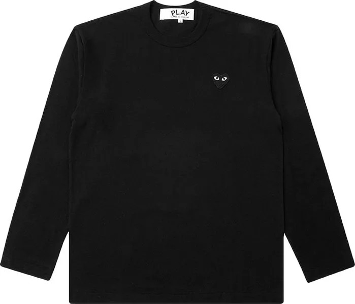 Футболка Comme des Garçons PLAY Black Emblem Long-Sleeve T-Shirt 'Black', черный