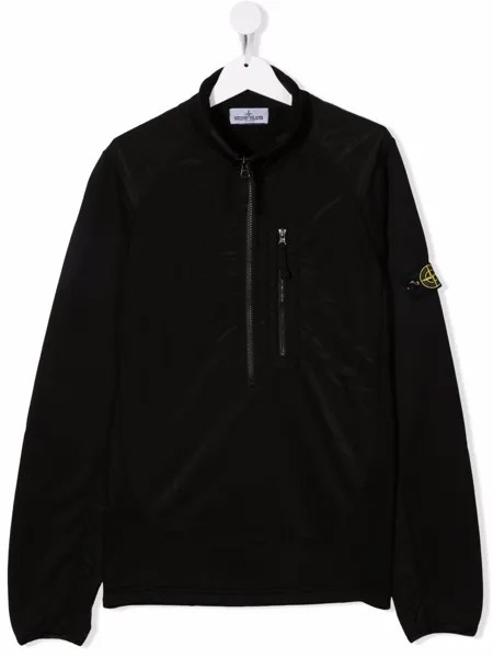 Stone Island Junior толстовка с нашивкой-логотипом