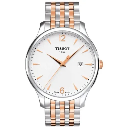 Наручные часы TISSOT T-Classic T063.610.22.037.01, золотой, белый