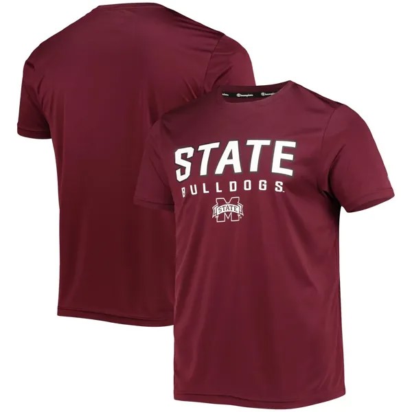 Мужская футболка Maroon Mississippi State Bulldogs Stack Champion