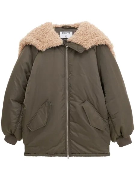 Filippa K куртка оверсайз из овчины, зеленый