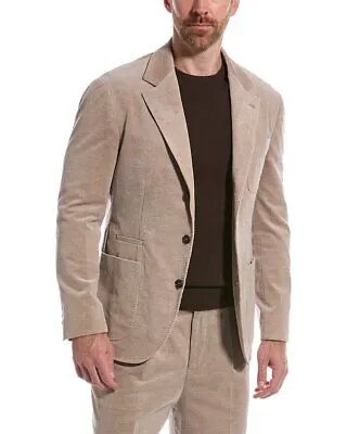 Мужской костюм из смеси кашемира, 2 предмета, со складками спереди, Brunello Cucinelli, 50
