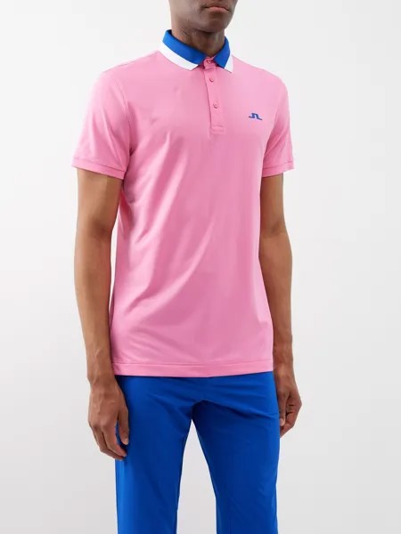 Техническая рубашка-поло benji для гольфа J.Lindeberg, розовый