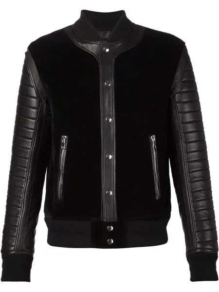 Balmain куртка-бомбер с панельным дизайном