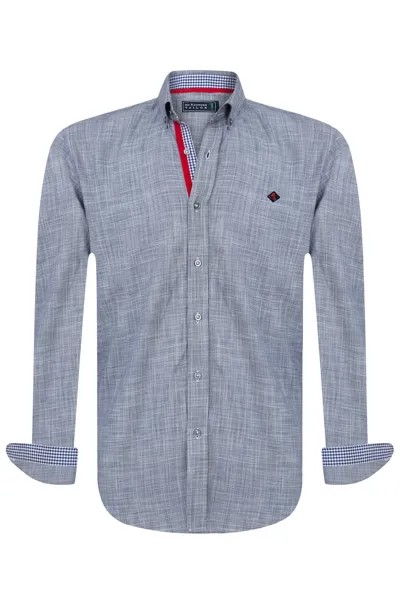 Рубашка из хлопка с оксфордским воротником Sir Raymond Tailor, синий