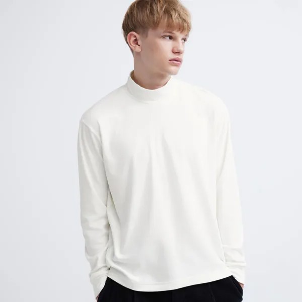 Водолазка Uniqlo унисекс из флиса, белый
