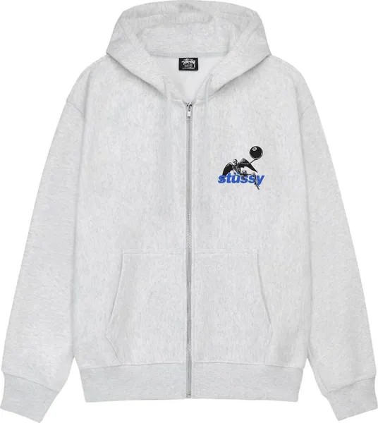 Худи Stussy Apocalypse Zip 'Ash Heather', серый