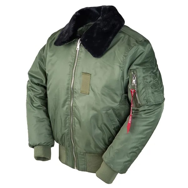 Винтажная зимняя мужская куртка-бомбер AW 2021, летная куртка-пилот ВВС США, уличная одежда, пальто, военная, хип-хоп, тактическая армейская куртка для мужчин с мехом