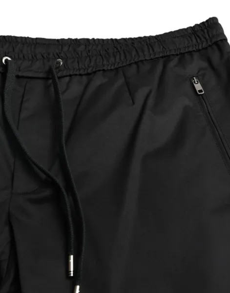 Мужские брюки-джоггеры Dolce & Gabbana Sleek Skinny из хлопка, черный