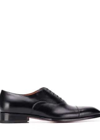Santoni лакированные оксфорды