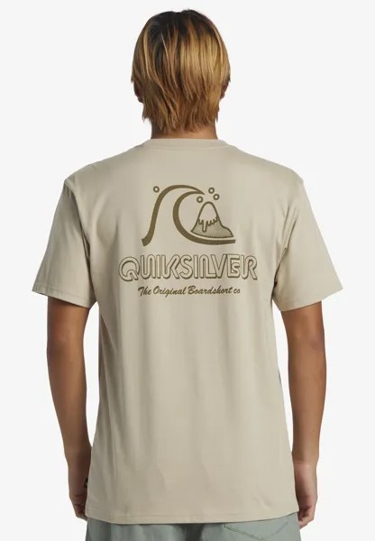 Футболка с принтом The Original Quiksilver, цвет plaza taupe