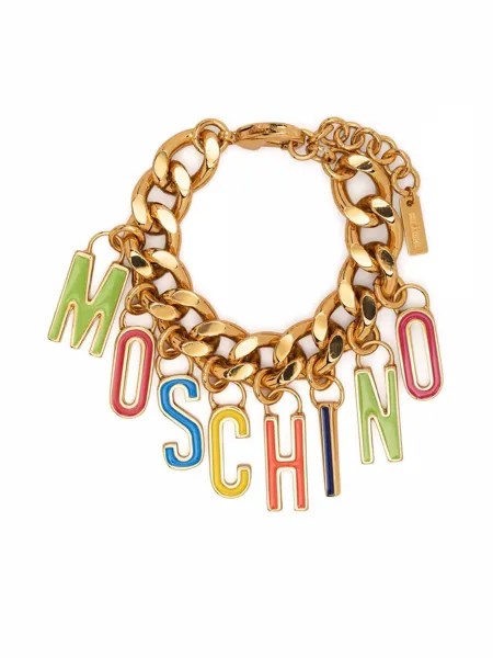 Moschino цепочный браслет с логотипом