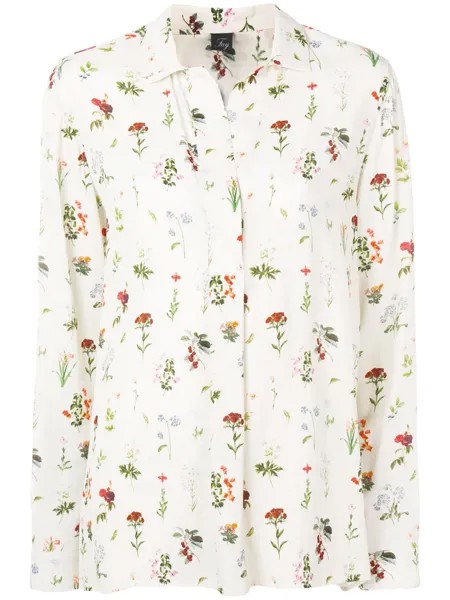 Fay рубашка с цветочным принтом