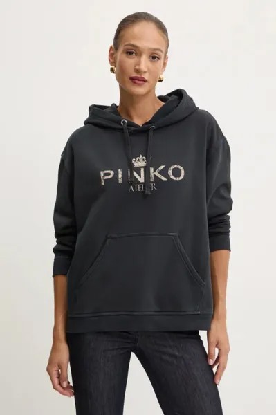 Хлопковая толстовка Pinko, черный