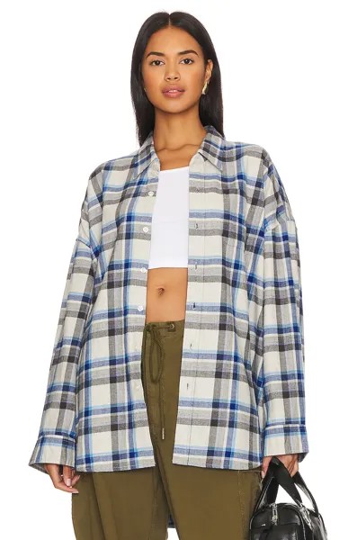 Рубашка Denimist Button Front, цвет Grey & Blue Plaid