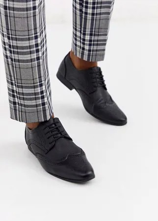 Черные броги из искусственной кожи New Look-Черный