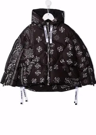 Khrisjoy Kids пуховик с логотипом