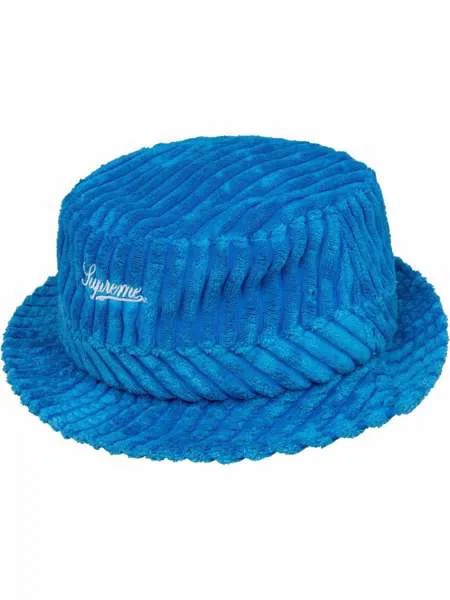 Supreme вельветовая шляпа с вышитым логотипом