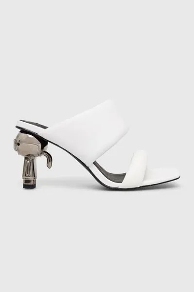 Кожаные шлепанцы IKON HEEL Karl Lagerfeld, белый