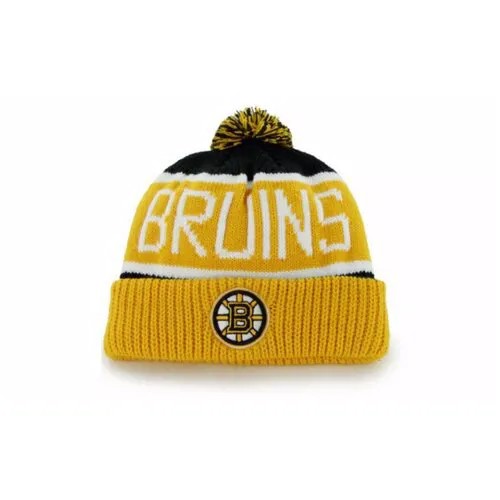 Шапка 47BRAND Calgary Cuff Knit BostonBruins (черный-золотой-белый) H-CGLY01ACE-BK