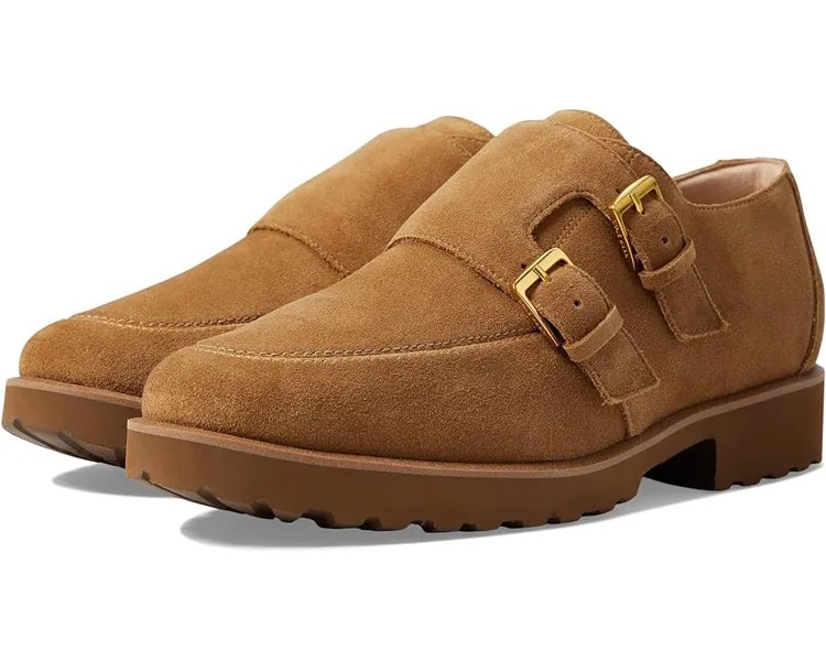 Балетки Cole Haan Greenwich Monk Strap Oxford, цвет Golden Toffee Suede