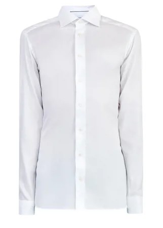 Белая рубашка из фактурного твила классического кроя Contemporary