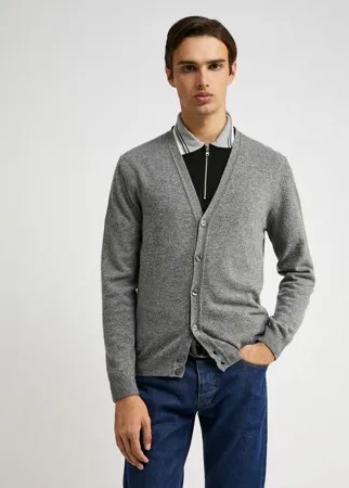 Кардиган мужской United Colors of Benetton 21A_1002U6653 серый XS