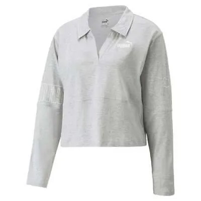 Рубашка поло с длинными рукавами Puma Power Colorblock, женские повседневные топы размера XL 6740550