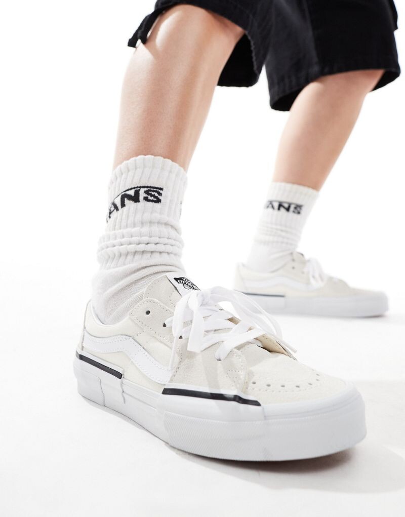 Белоснежные кроссовки Vans SK8-Low Rearrange
