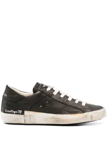 Philippe Model Paris кроссовки Prsx из состаренной кожи, черный