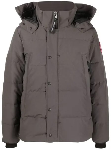 Canada Goose пуховик с капюшоном, серый
