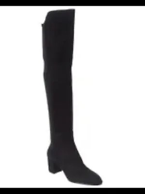 STUART WEITZMAN Женские черные кожаные ботинки Harper с круглым носком на блочном каблуке 8.5