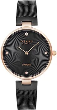 Fashion наручные  женские часы Obaku V256LXVBMB-DD. Коллекция Diamant