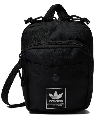 Сумка через плечо Adidas Originals Festival 3.0 Черная регулируемая фестивальная сумка #304