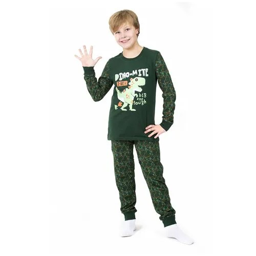 Пижама для мальчиков арт 11178-1, зеленый, р. 134
