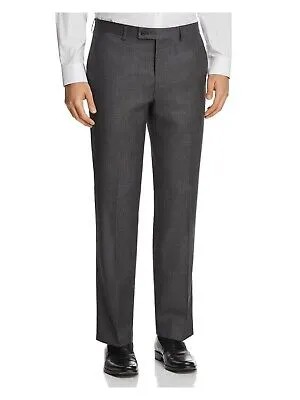 Мужские серые эластичные брюки с плоской передней частью MICHAEL KORS, классический костюм, отдельные брюки W40/ L30