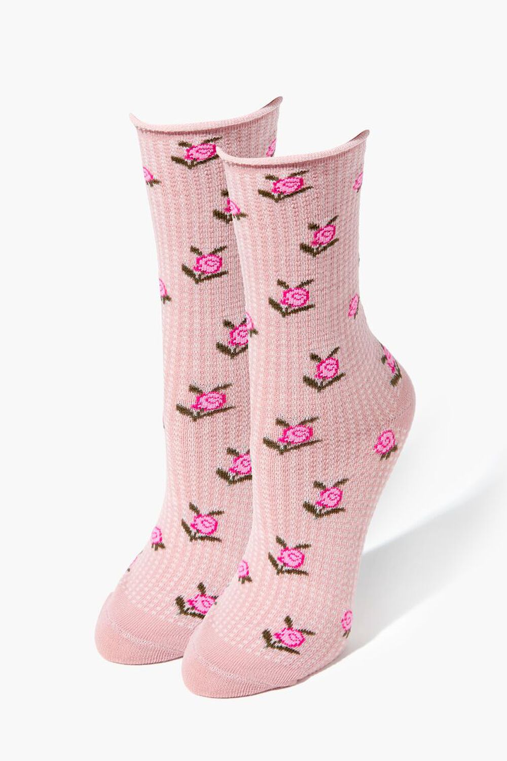 Носки с цветочным принтом Forever 21, розовый