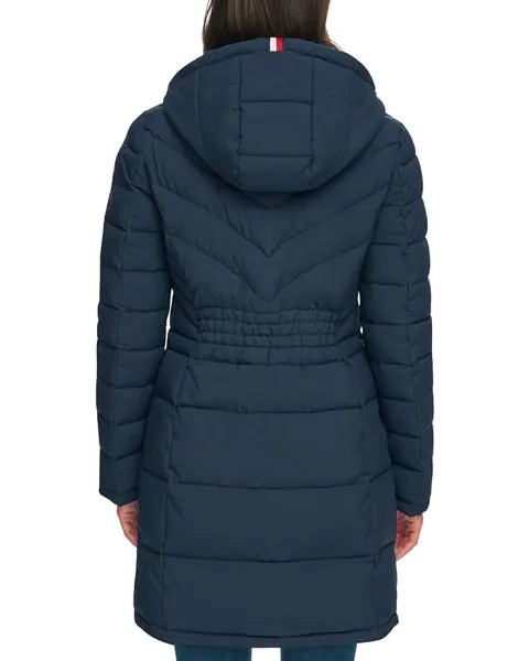 Куртка Tommy Hilfiger Zip-Up Packable Long Jacket, темно-синий