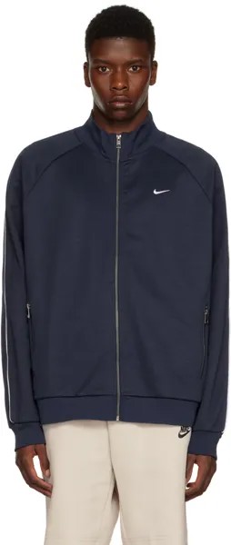 Темно-синий спортивный свитер на молнии Nike