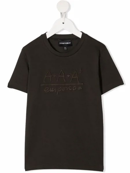 Emporio Armani Kids футболка с вышивкой