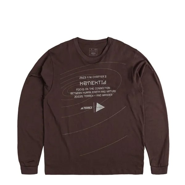 Футболка X And Wander Terrex Xplore Longsleeve Adidas, коричневый
