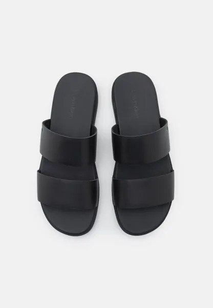 Шлепанцы Double Strap Calvin Klein, черные